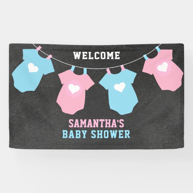 Banderoles Le GENRE bienvenu de coutume INDIQUENT le baby (Horizontal)