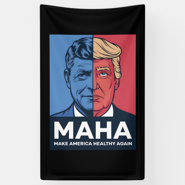 Banderoles Le MAHA rassure l'Amérique Trump 2024 (Vertical)