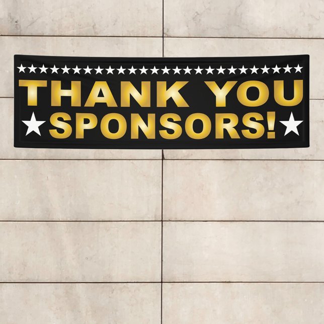 Banderoles Le Merci sponsorise l'or et le noir (Créateur téléchargé)