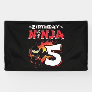 Banderoles Le poison de Ninja Birthday