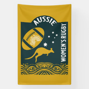 Banderoles Le sport de rugby féminin australien