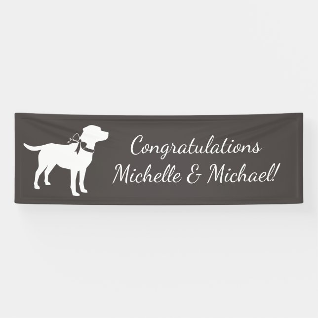 Banderoles Le thème du chien du Labrador Baby shower Neutre s (Horizontal)