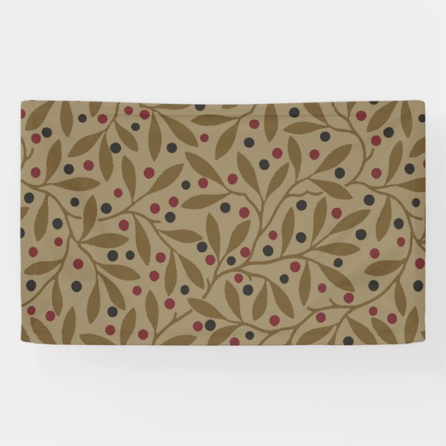 Banderoles Leaf Berry Classique Colorful Art Motif (Horizontal)