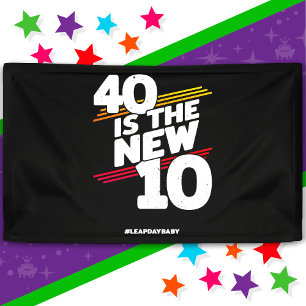 Banderoles Leap Day 40th Birthday Party New Leap Year 29 fév