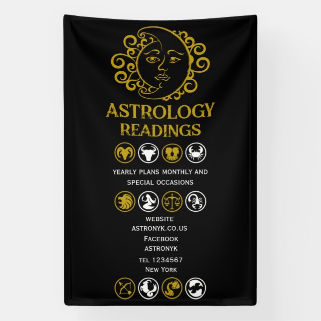 Banderoles Lecture d'astrologie (Verticale)