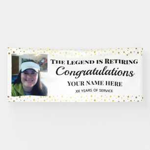 Banderoles Legend Gold Confetti One Photo Bann