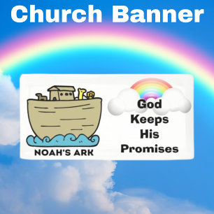 Banderoles L'église arc-en-ciel de Noah
