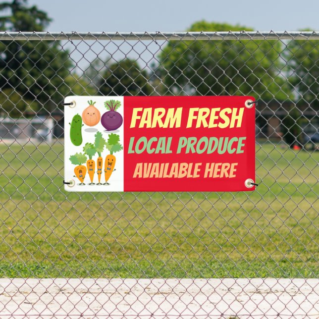 Banderoles Légumes mignons et drôles pour la vente de produit (Insitu)