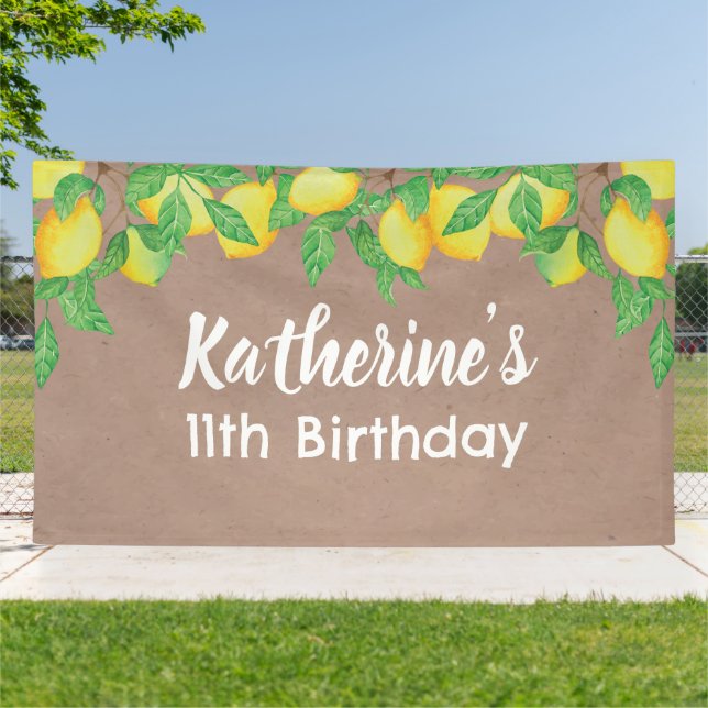 Banderoles Lemon craft Birthday Personalized banner (Dehors)