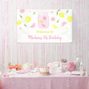 Banderoles Lemonade rose Lemon Anniversaire
