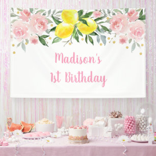 Banderoles Lemonade Sunshine Rose Or Floral Anniversaire