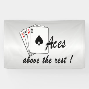 Banderoles Les As au-dessus du reste de l'argent