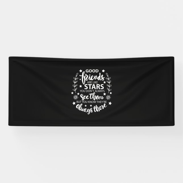Banderoles Les Bons Amis Sont Comme Des Étoiles (Horizontal)