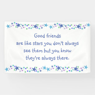 Banderoles Les bons amis sont comme les Stars Inspiration