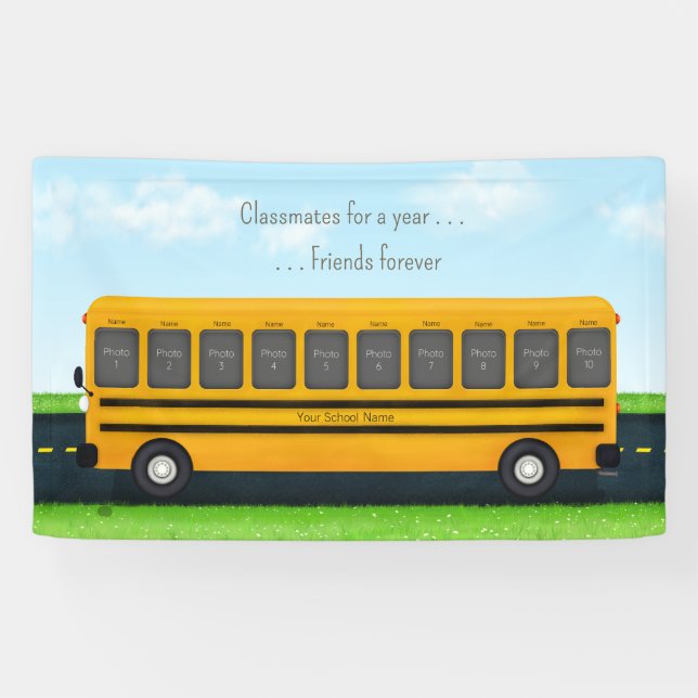Banderoles Les camarades de classe pour une année Les amis po (Horizontal)