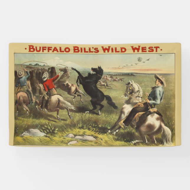 Banderoles Les Chevaux de l'Ouest sauvage de Buffalo Bill (Horizontal)