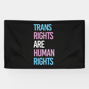 Banderoles Les droits trans sont des droits humains - couleur