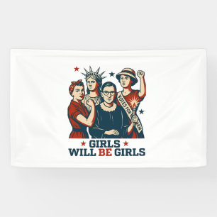 Banderoles Les Filles Seront Des Filles Féministes Empower Fe