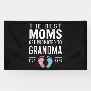 Banderoles Les meilleures mamans sont promues grand-mère Tabl