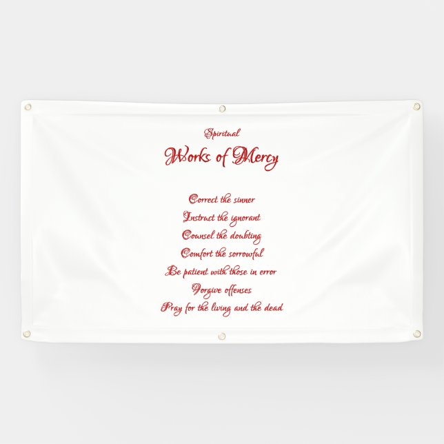 Banderoles Les oeuvres spirituelles de la miséricorde (Horizontal)