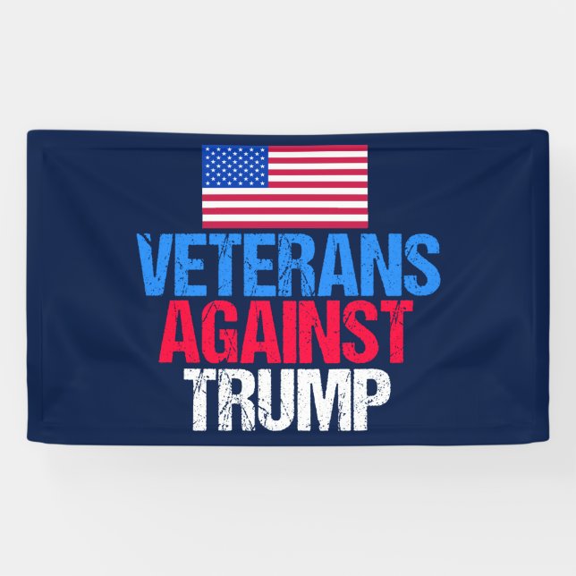Banderoles Les vétérans contre Trump (Horizontal)