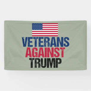 Banderoles Les vétérans contre Trump : un drapeau américain