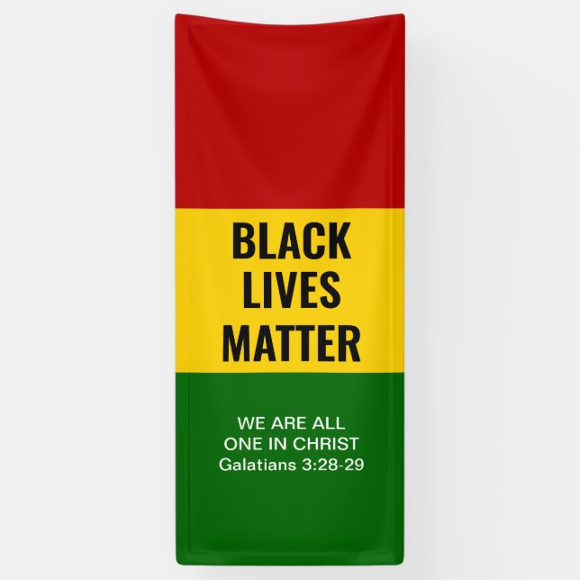 Banderoles LES VIES NOIRES COMPTENT TOUTES LES CHRIST Christi (Vertical)