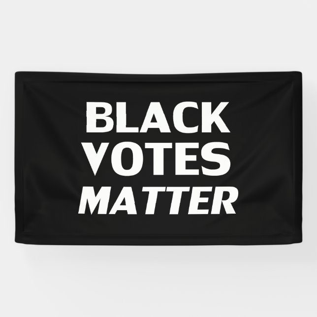 Banderoles Les votes noirs comptent - noir blanc (Horizontal)