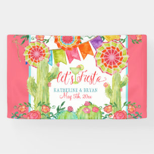 Banderoles Lets Fiesta Margarita Cactus Flows Fête des mariée