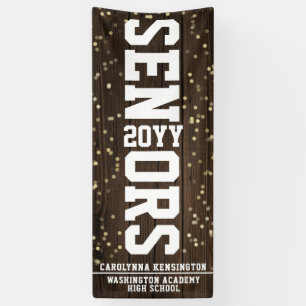 Banderoles LETTRE BOÎTE DE DIPLÔME CONFÈTE EN BOIS rustique