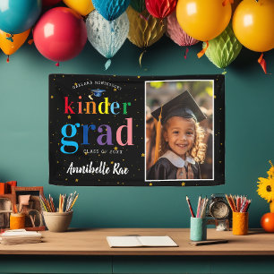Banderoles Lettres arc-en-ciel colorées Kinder Graduate Pho