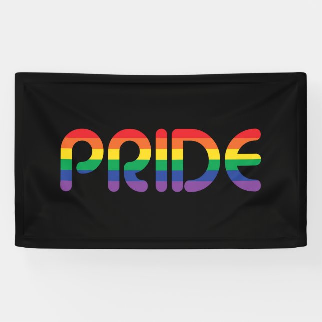 Banderoles Lettres de ballon Rainbow Pride (Horizontal)