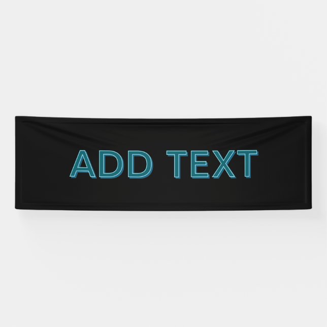 Banderoles Lettres en contour modifiables avec ombre portée  (Horizontal)