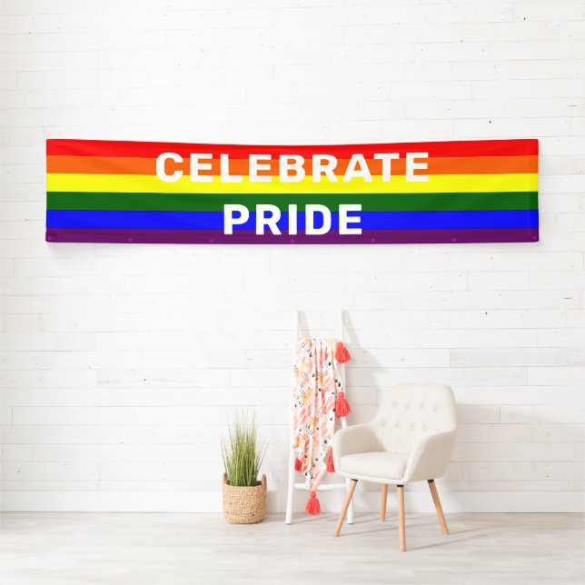 Banderoles LGBTQIA Pride Arc-en-ciel (En situation)