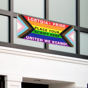 Banderoles LGBTQIA+ "Unis, nous sommes forts" FIERTÉ PERSONNA