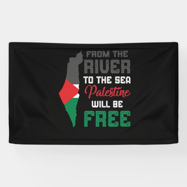 Banderoles Libérez la Palestine pour mettre fin au drapeau de (Horizontal)