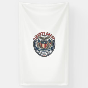 Banderoles Liberty Crest Patriotique Patriotique Héraldique B