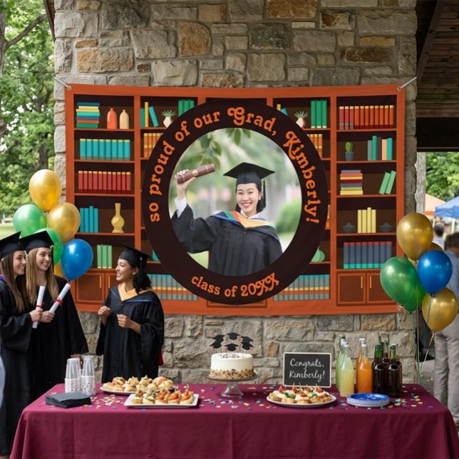 Banderoles Library-Themed Graduation Photo (Créateur téléchargé)