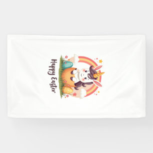Banderoles Licorne arc-en-ciel œuf de Pâques joyeux vintage E