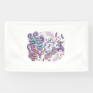 Banderoles Licorne Boo-licorne Vecteur Premium Conception Vec