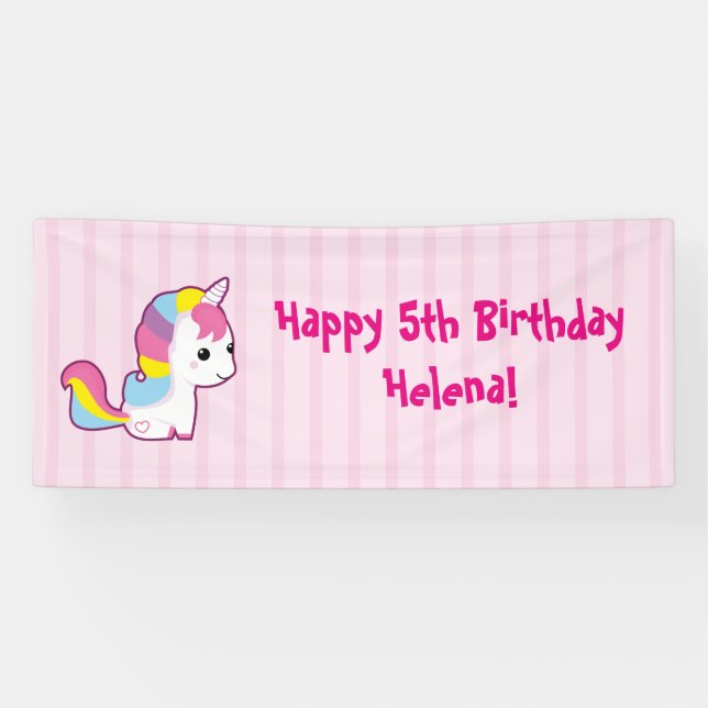 Banderoles Licorne de Kawaii (Horizontal)