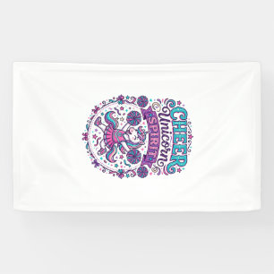 Banderoles Licorne Joie Esprit Licorne Coloré POD Artwork_