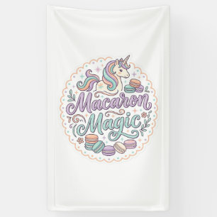 Banderoles Licorne Macaron Magie T-Shirt Fantaisiste Design_1