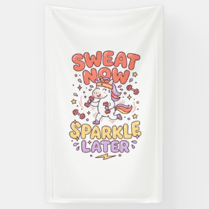 Banderoles Licorne Transpiration Maintenant Paillettes Plus T