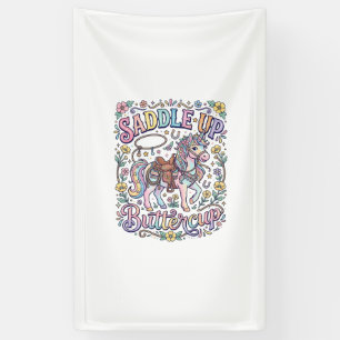 Banderoles Licou de licorne papillon coloré fond blanc