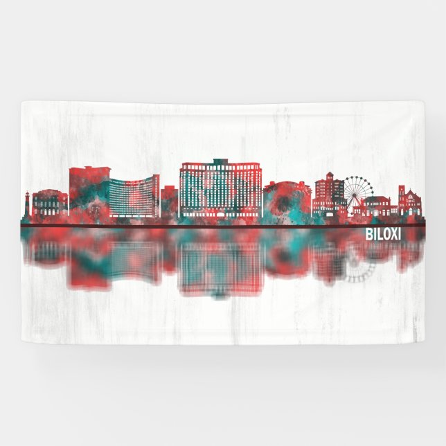 Banderoles Ligne aérienne Biloxi Mississippi (Horizontal)
