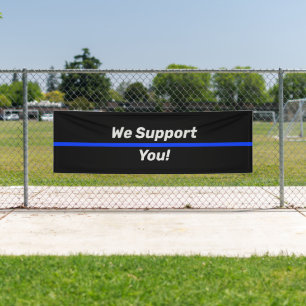 Banderoles Ligne Bleue Mince Soutien de la police Symbolic LE