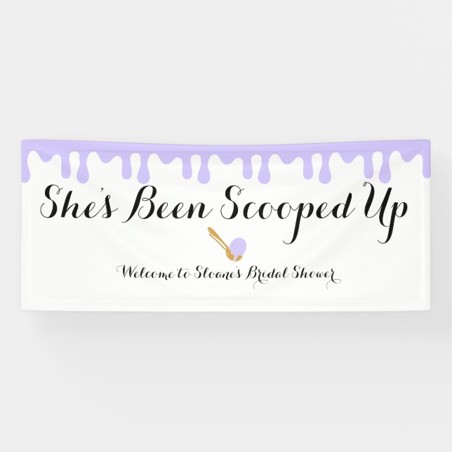 Banderoles Lilac Crème de glace Social Bienvenue Vinyl Banniè (Horizontal)