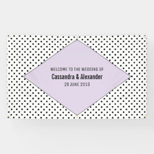 Banderoles Lilac Mariage Pois moderne