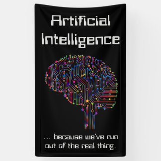 Banderoles L'intelligence artificielle contre la réalité